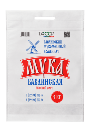 Сумка из спанбонда, 40х57см, 10кг, 80гр/м2 прорубная ручка, полноцветная печать